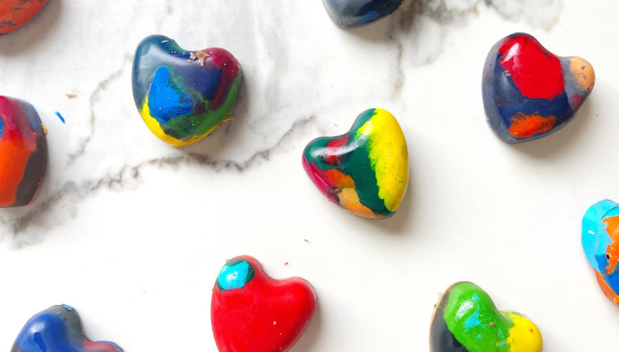 MELTED HEART SHAPED CRAYONS